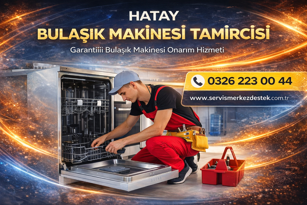 Hatay bulaşık makinesi tamircisi teknisyeni arıza onarım çalışması yaparken